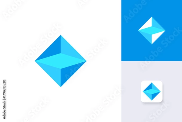 Obraz prism logo design illustration vector template