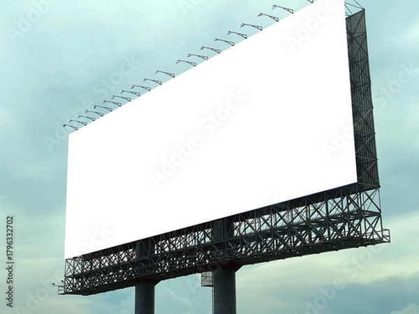 Obraz Blank Billboard Against Cloudy Sky