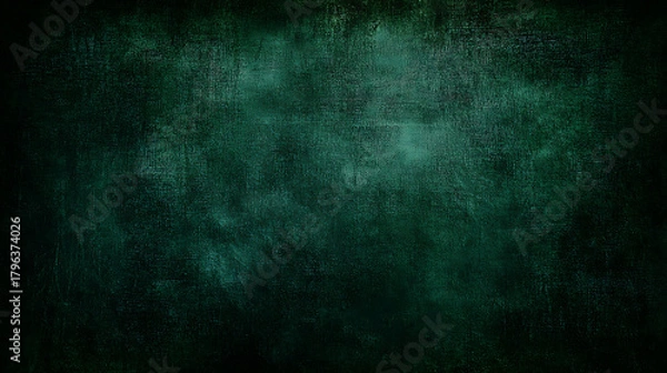 Obraz Deep emerald textured background with subtle light variations dark moody