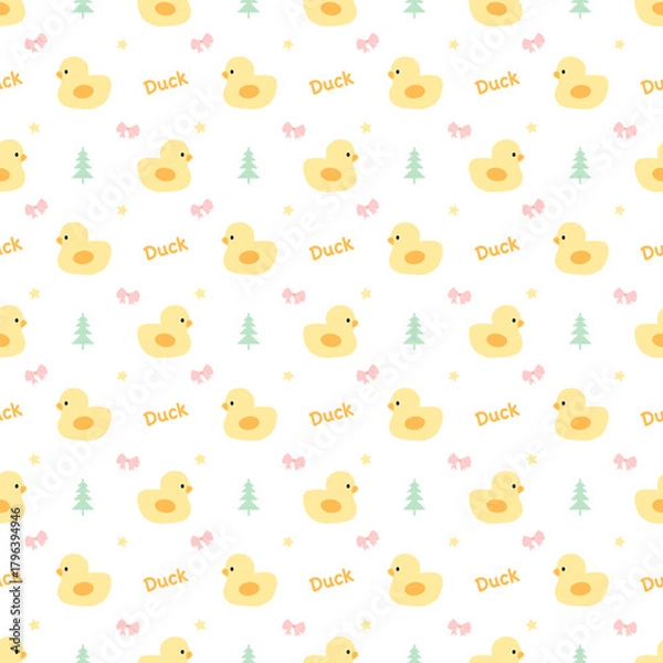 Obraz Seamless pattern with ducklings 