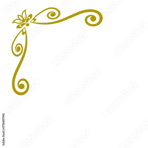 Obraz Arabesque pattern golden floral frame