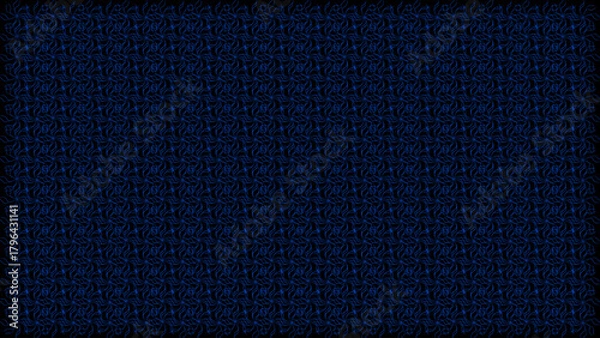 Obraz Seamless Abstract Geometric Deep Blue Line Pattern on Black Background