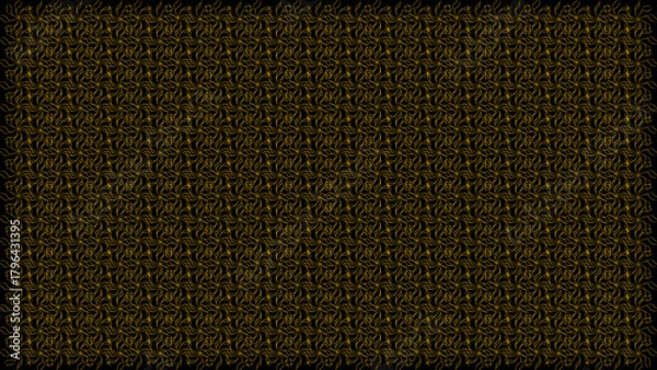 Obraz Seamless Abstract Geometric Gold Line Pattern on Black Background