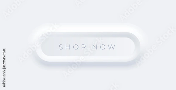 Fototapeta simple web shop now button in neumorphic style