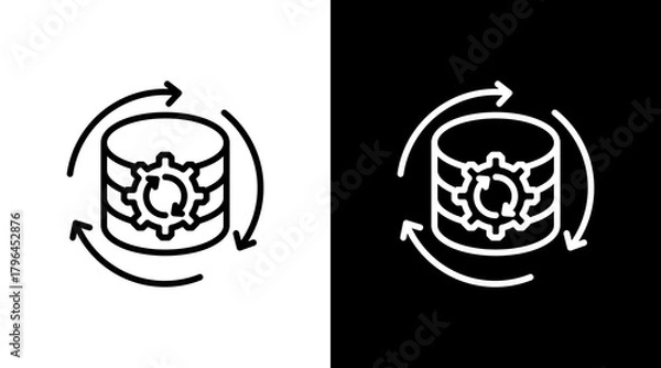 Obraz Data Recovery With Icon Set Design	