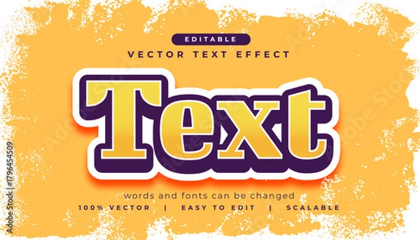 Fototapeta grungy editable text lettering effect for modern headline