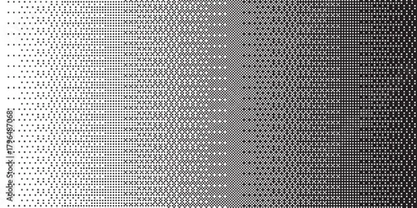 Obraz minimalist pixelated bitmap gradient texture. Black and white dither pattern background. Abstract glitchy pattern. vector