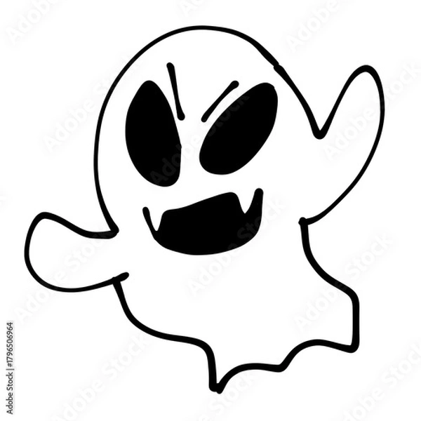Obraz Illustration of Spooky Ghost for Halloween