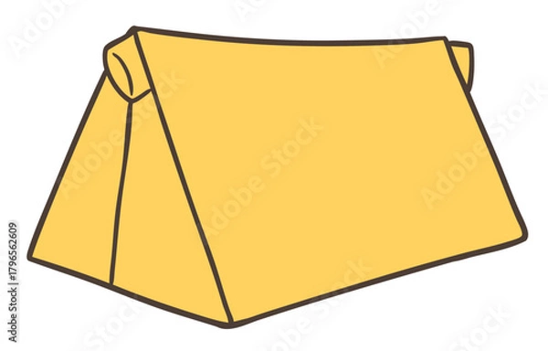 Obraz 緊急時のシェルター、登山用ツェルトのイラスト