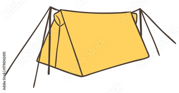 Obraz 緊急時のシェルター、登山用ツェルトのイラスト2