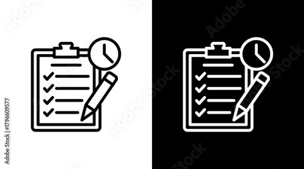 Obraz Task With Icon Set Design	