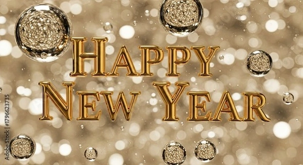 Obraz Sparkling Happy New Year Celebration Background