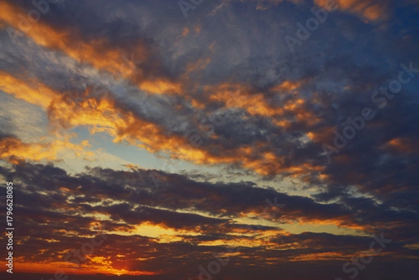 Fototapeta When the sun is below the horizon, soft light from the sky, beautiful dusk sunlight from the atmosphere.