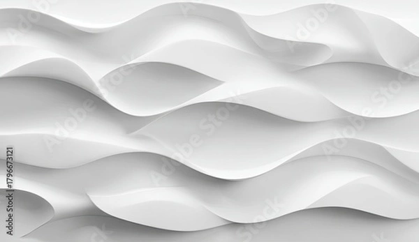 Fototapeta Abstract white wavy forms (1)