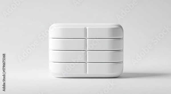 Obraz White square storage box, minimalist design