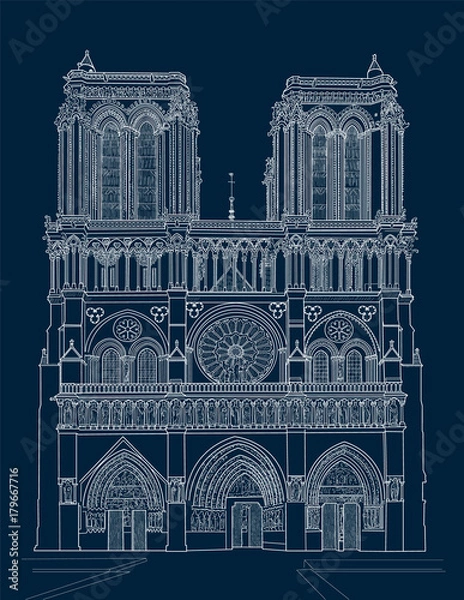 Fototapeta Notre dame Cathedral