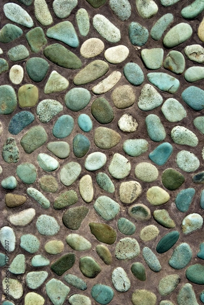 Fototapeta colored pebbles path