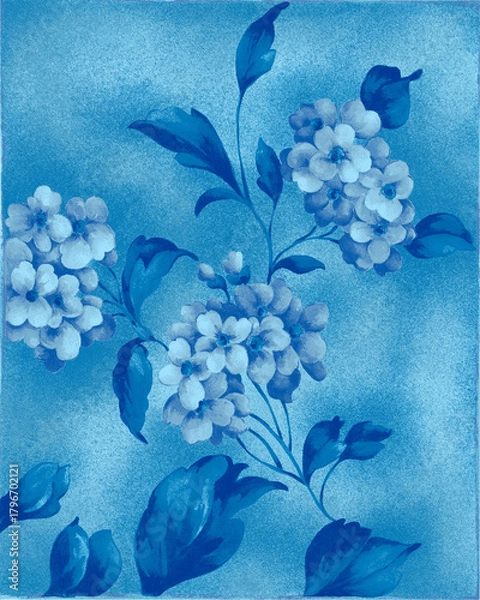 Obraz blue flowers in a vase