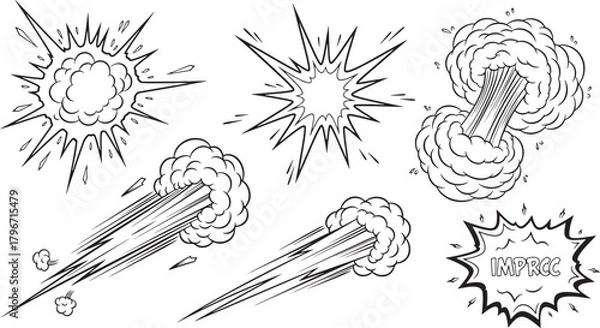 Obraz Comic book action effects Vector