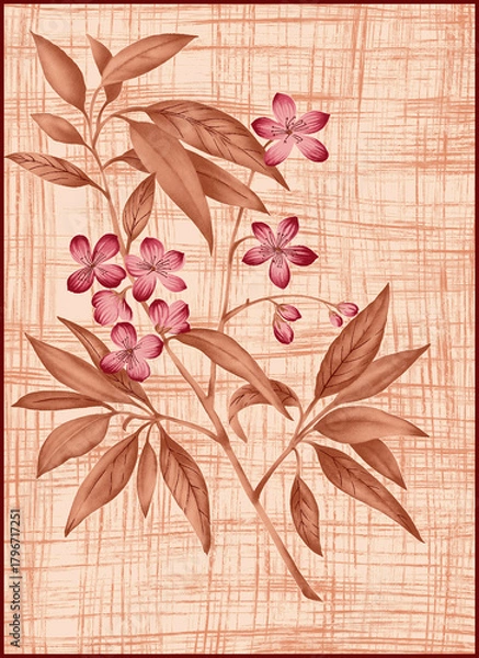 Obraz grunge floral background with flowers