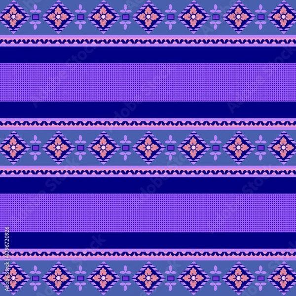 Obraz set of seamless patterns with ribbons