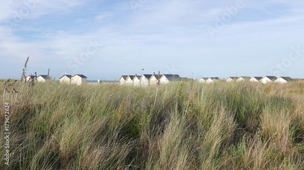 Obraz Cabanes de Ouistreham Riva-Bella, Normandie