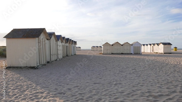 Obraz Cabanes de Ouistreham Riva-Bella, Normandie