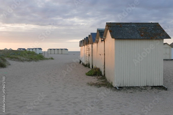 Obraz Cabanes de Ouistreham Riva-Bella, Normandie