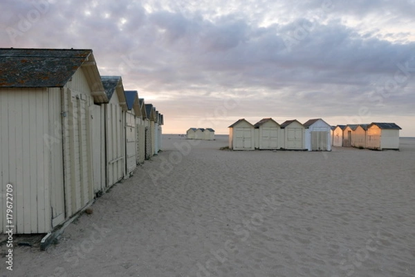 Obraz Cabanes de Ouistreham Riva-Bella, Normandie