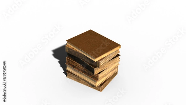 Obraz 古文書 考古学 時代考証 シンボル 本 巻物 書籍 古書 影付き 透過影 半透明影 透過PNG	