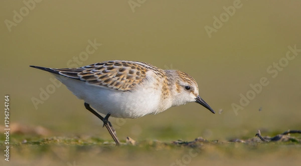Obraz Little stint - at a seashore on the autumn migration way