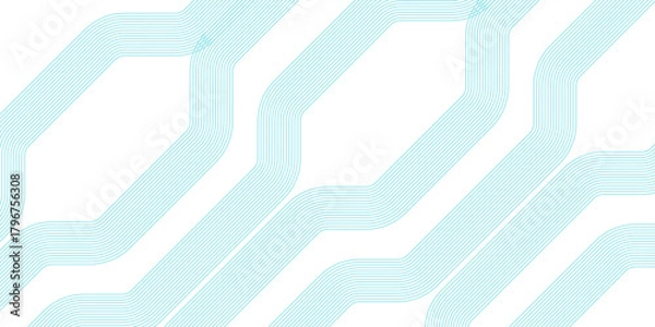 Obraz Minimalist white background with subtle wavy lines