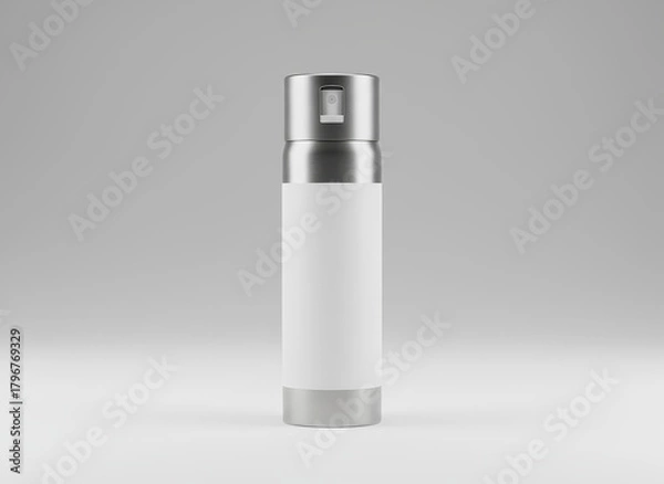 Fototapeta Blank spray can mockup with clean studio lighting