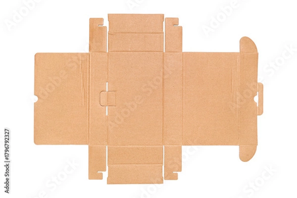 Obraz flat cardboard box isolated for backgrounds