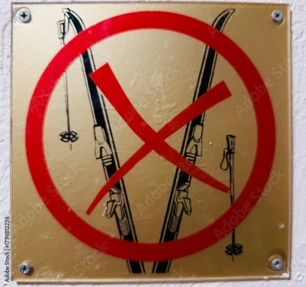 Obraz Interdit au ski