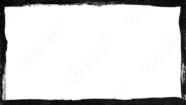 Obraz Distressed Grunge Frame with Rough Black Border