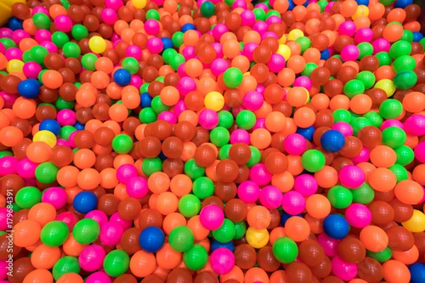Obraz Colorful plastic balls in children park