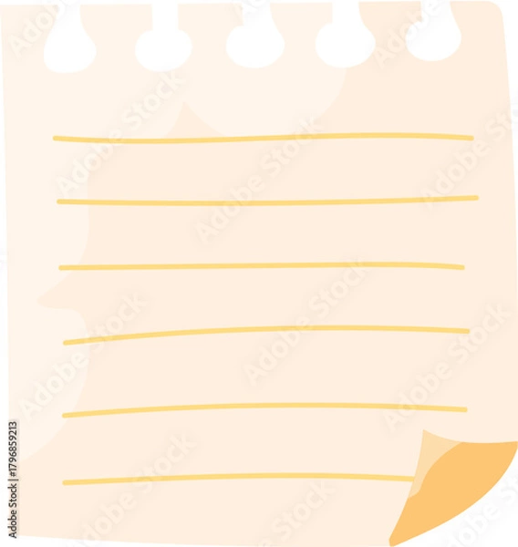 Fototapeta Paper note illustration