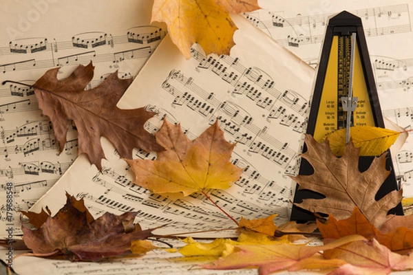 Obraz nuty i metronom