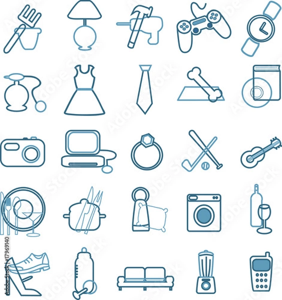 Obraz Department store menu icons