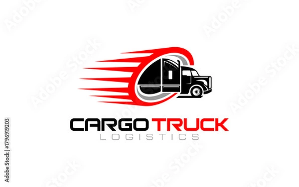 Fototapeta Illustration graphic vector of express logistics and delivery logo design template