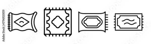 Fototapeta Abstract geometric rug pattern vector illustration scalable eps icon design