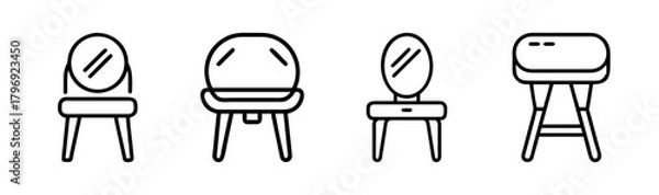 Fototapeta Modern vanity stool with elegant design ideal for dressing tables