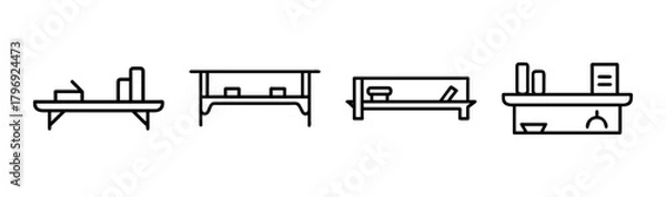 Fototapeta Simple vector illustration of a wall shelf icon for your digital and print projects
