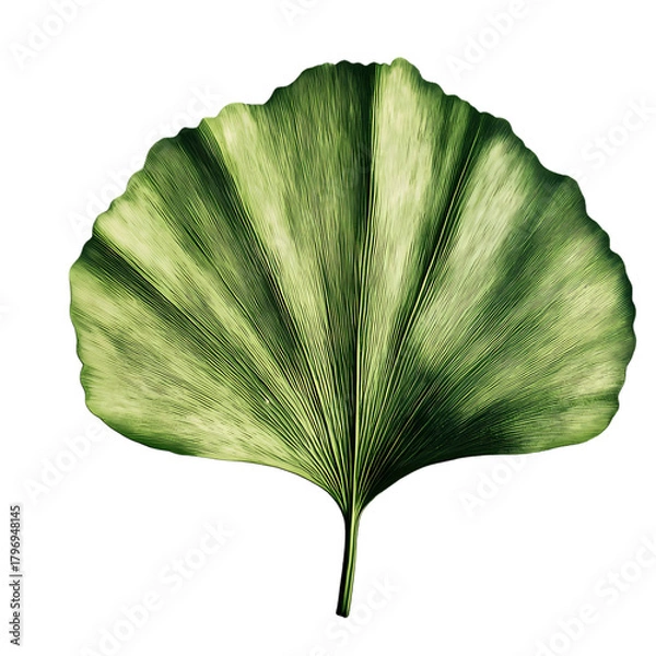 Fototapeta Intricate Ginkgo Leaf isolated on transparent background