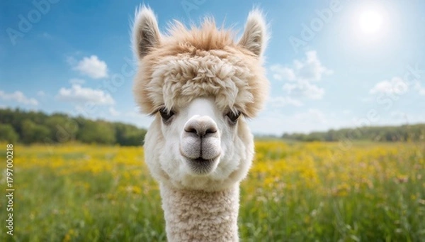 Obraz South American alpaca, a charming creature known for its soft fleece