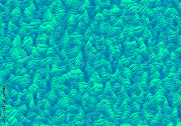 Fototapeta Wavy 3d abstract background