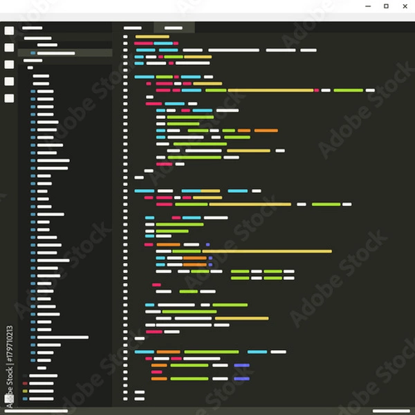 Obraz Koncepcja interfejsu użytkownika, program do kodu lub projektu.