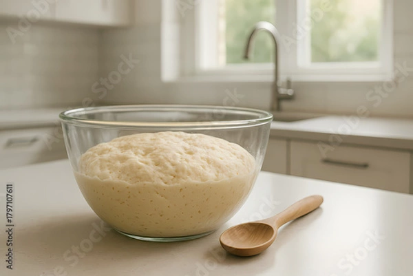 Obraz flour in a glass bowl