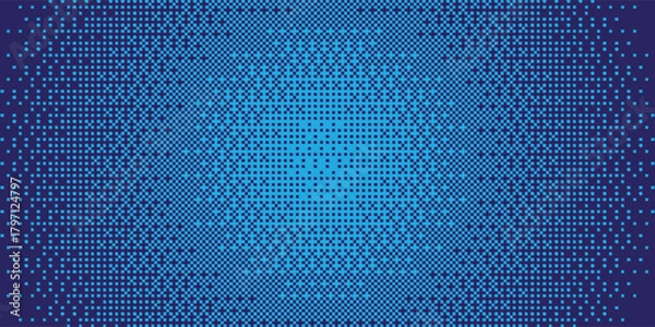Obraz minimalist blue pixelated bitmap gradient texture. Vector blue bitmap design eps 10